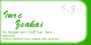 imre zsakai business card